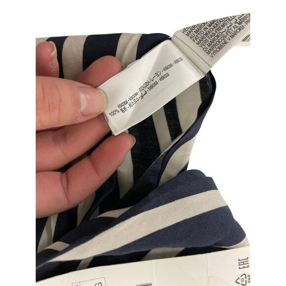 Zara Women Halter Neck Top Size XL Blue White Striped ZW collection 2906/096 NWT - Picture 6 of 12